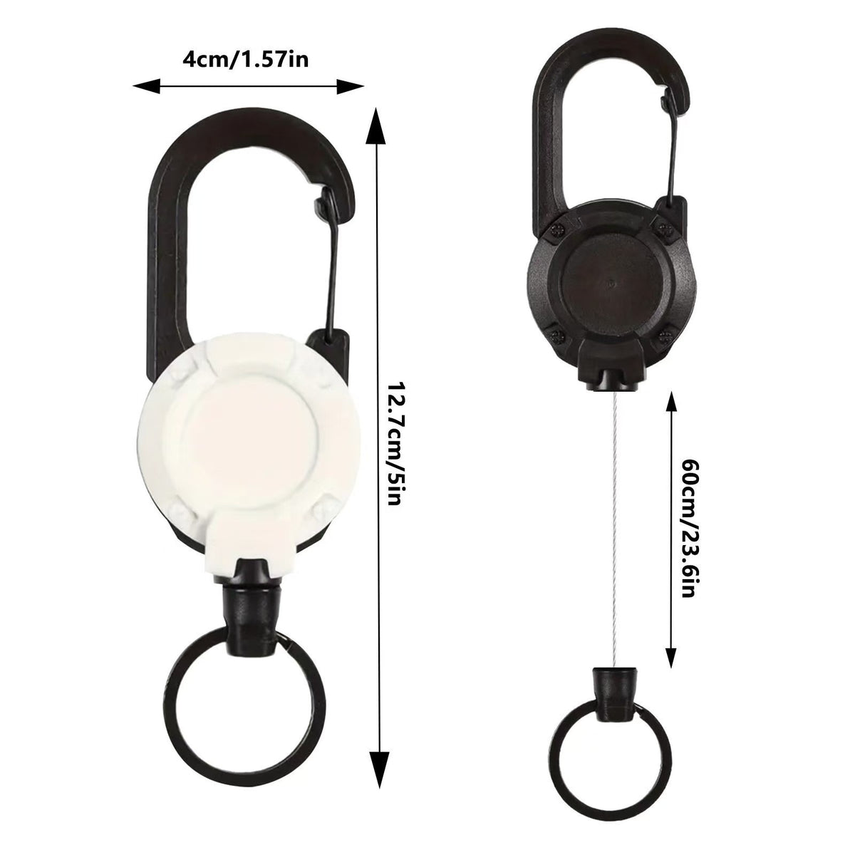 π Heavy Duty Retractable Keychain Set