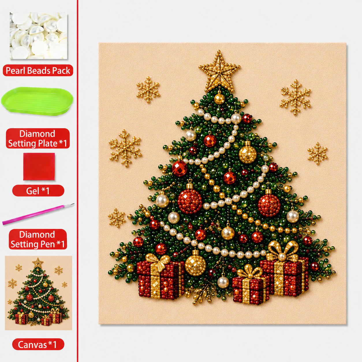 π
π3D Pearl Art Kit β Christmas DIY Craft Set for Kids & Family Creative Fun