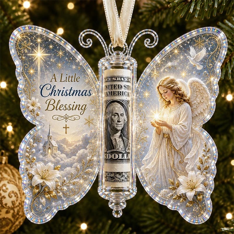 π¦π΅ Christmas gift with butterfly decoration β Money holder for Christmas as a memento πβ¨