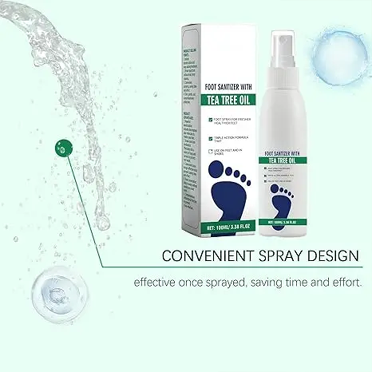 🍃Tea Tree Oil Foot Deodorant Spray - Antifungal Odor Removal for Feet & Shoes