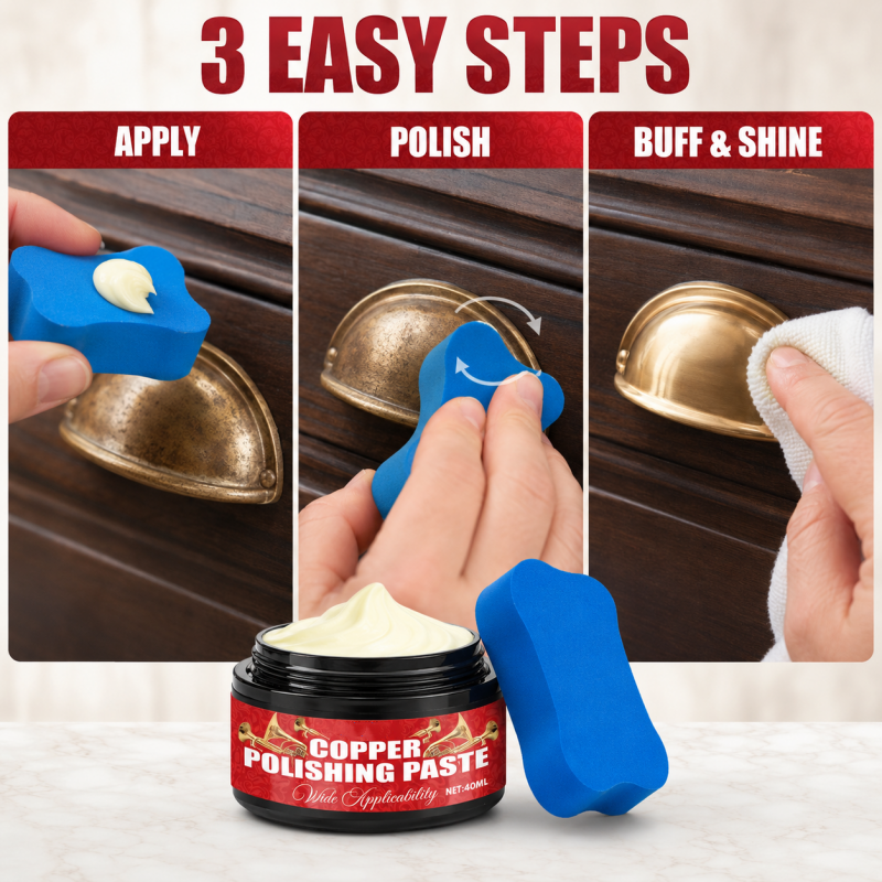 🎺🛡️Copper & Brass Polish Paste – Restore Tarnished Metals to a Brilliant Shine