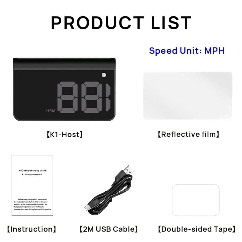 ๐ GPS Head-Up Display Speedometer โ Digital HUD for Cars, Trucks & Motorcycles