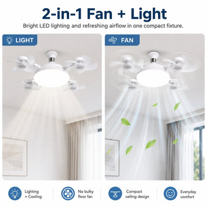 2026 New E27 Socket Ceiling Fan Light