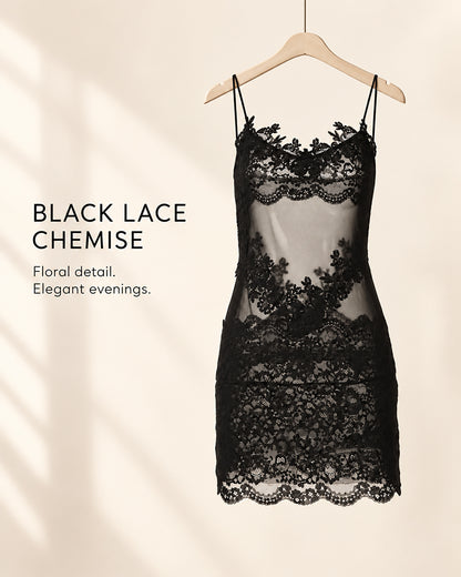 Solid Color Lace Sexy Nightgown