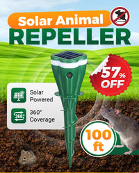 Solar spiral mouse repeller