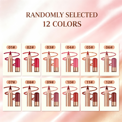 💄12-Color Lip Liner Pencil Set – Smudge-Proof & Long-Lasting
