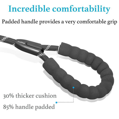 Heavy-Duty Shock-Absorbing Dog Leash – Bungee Control Leash for Walking, Running & Training