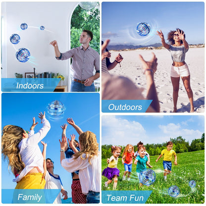 LED Flying Orb Ball Toy – Hand-Controlled 360° Hovering Spinner for Kids & Adults