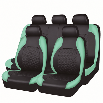 9-Piece Universal Fit Leather Car Seat Cover Set