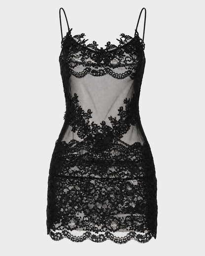 Solid Color Lace Sexy Nightgown