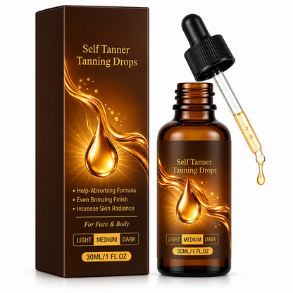 Sun‐Free Self‐Tanning Drops ☀️Get Natural Bronze Tan Without UV Exposure