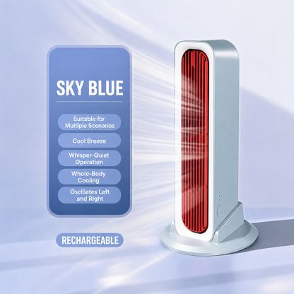 【90S Cool Down the Whole Room】Tower Fan Standing and Lying Down Air Conditioner
