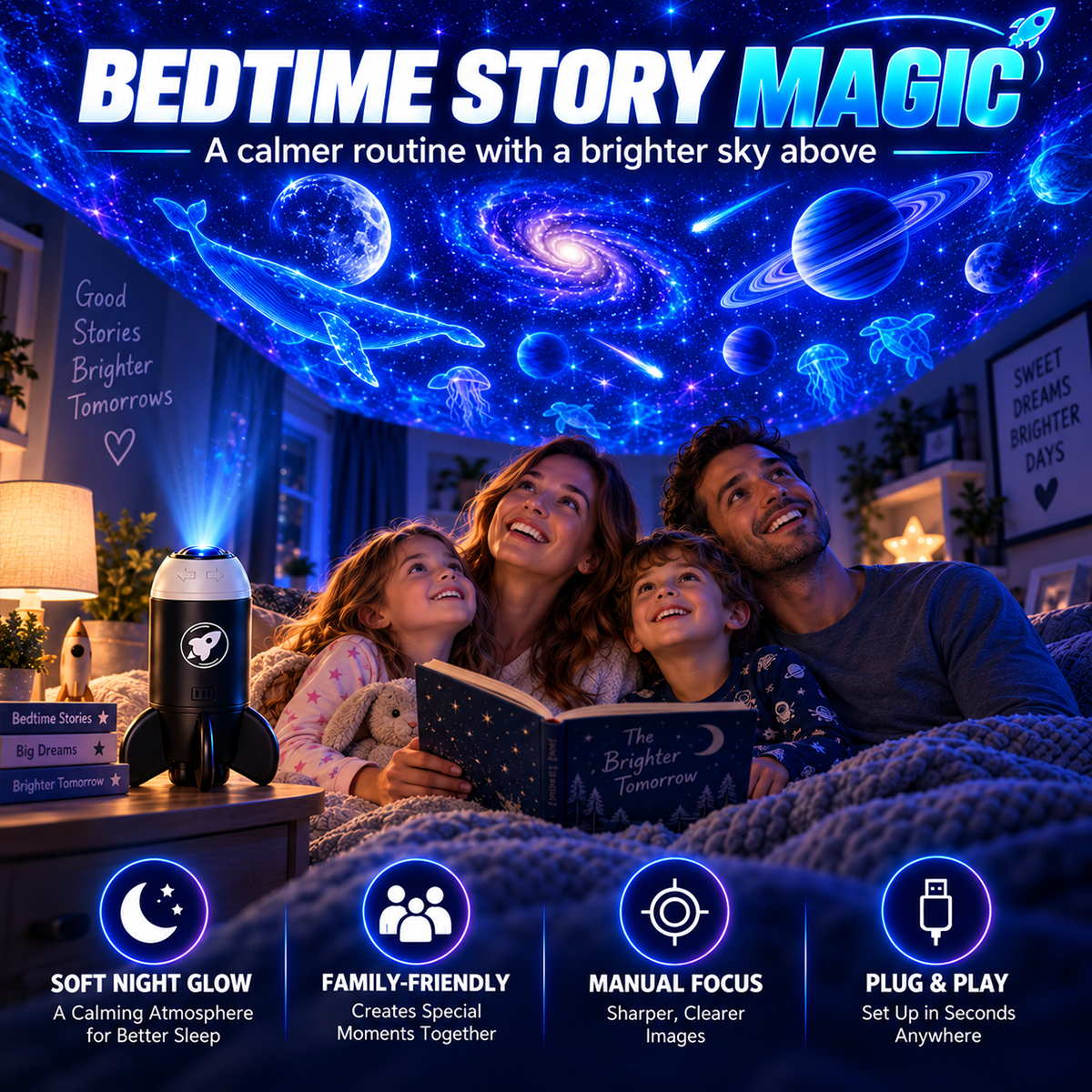 5D Holographic Dinosaur & Galaxy Projector: Powered by Las Vegas Sphere Tech, Turns Your Room & Car Into a Jurassic World in 1s!