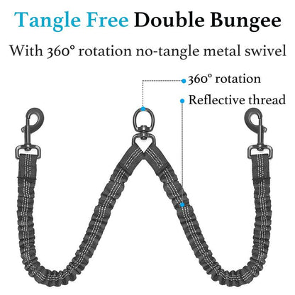 Heavy-Duty Shock-Absorbing Dog Leash – Bungee Control Leash for Walking, Running & Training
