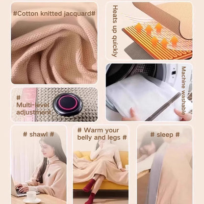🔥 CozyHeat Wearable Heated Blanket – 3 Heat Levels for Winter Comfort