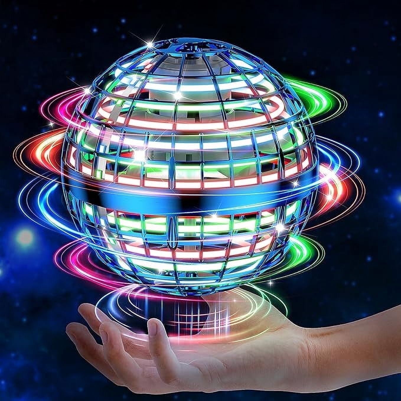 LED Flying Orb Ball Toy – Hand-Controlled 360° Hovering Spinner for Kids & Adults