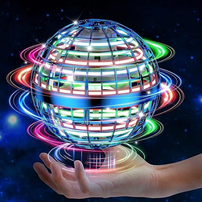 LED Flying Orb Ball Toy – Hand-Controlled 360° Hovering Spinner for Kids & Adults