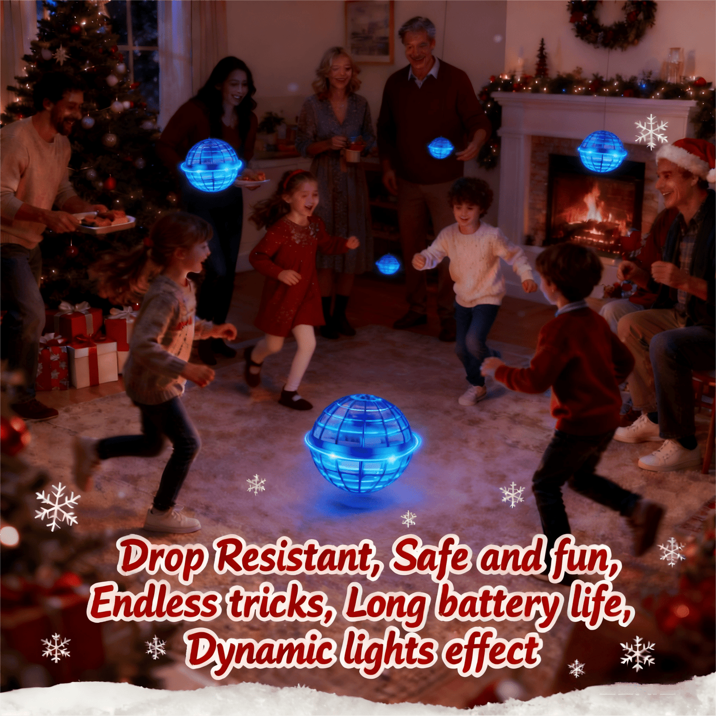 LED Flying Orb Ball Toy – Hand-Controlled 360° Hovering Spinner for Kids & Adults