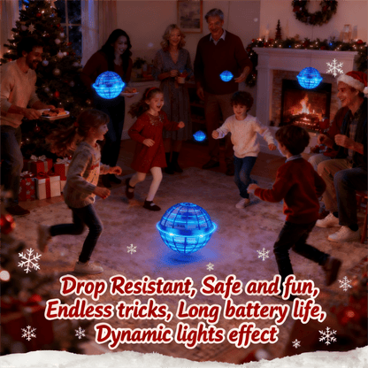LED Flying Orb Ball Toy – Hand-Controlled 360° Hovering Spinner for Kids & Adults
