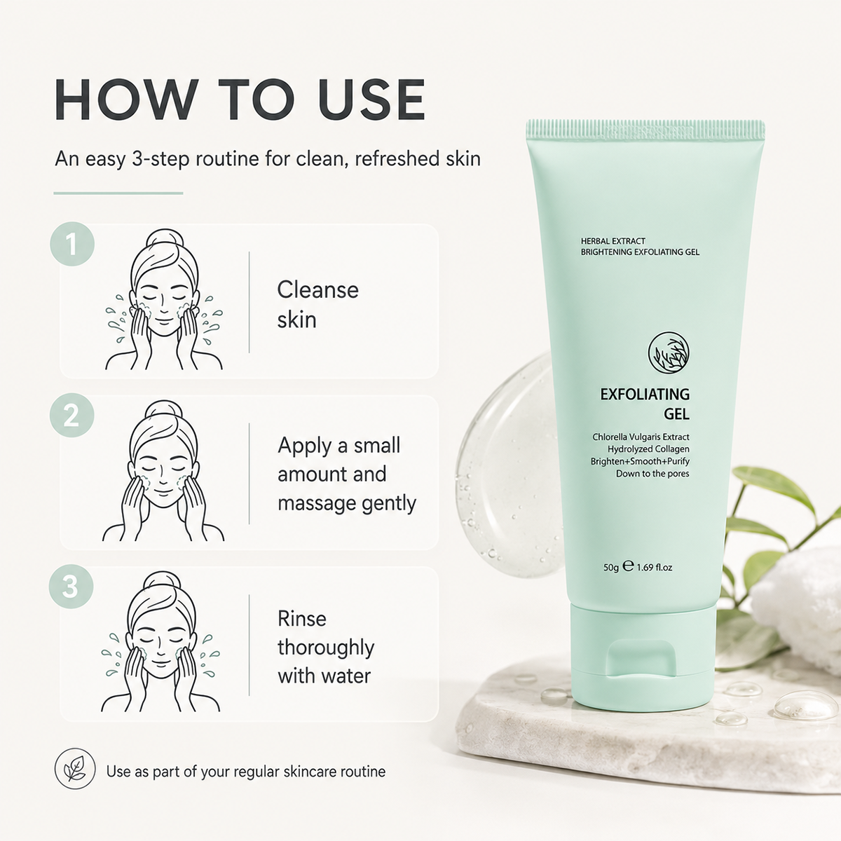 Gentle Exfoliating Gel – Deep Pore Cleansing & Herbal Formula