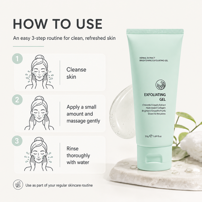 Gentle Exfoliating Gel – Deep Pore Cleansing & Herbal Formula