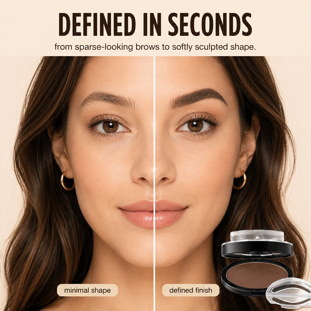Eyebrow Stamp Powder with Brush