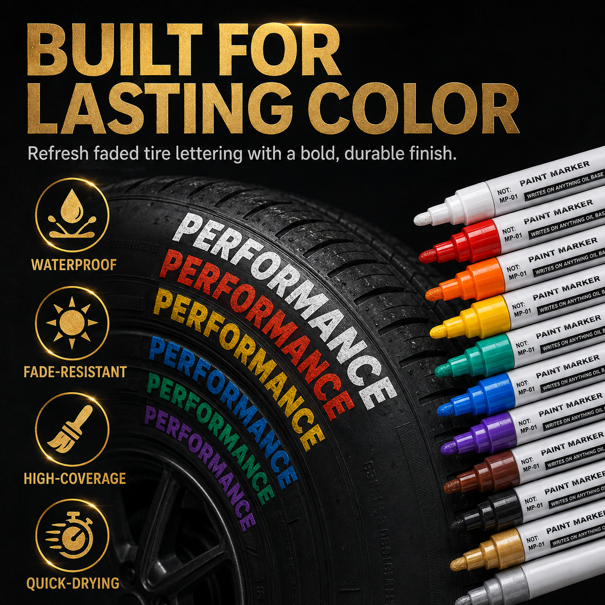🔥⏰Oil-Based Waterproof Tire Marker Pen