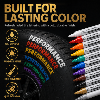 🔥⏰Oil-Based Waterproof Tire Marker Pen