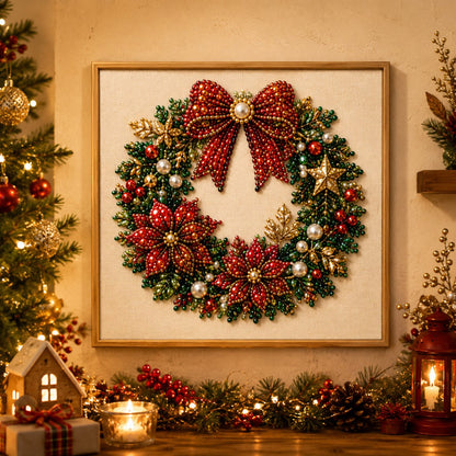 🎅🎄3D Pearl Art Kit – Christmas DIY Craft Set for Kids & Family Creative Fun