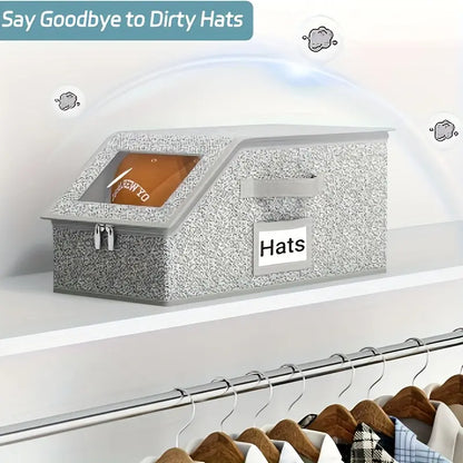 Stackable Cardboard Hat Storage Box Household Wardrobe Cap Organizer