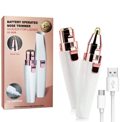2-in-1 Women's Eyebrow and Facial Hair Removal Device