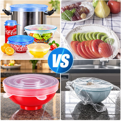 Reusable Stretch Silicone Food Covers – Flexible & Easy to Use
