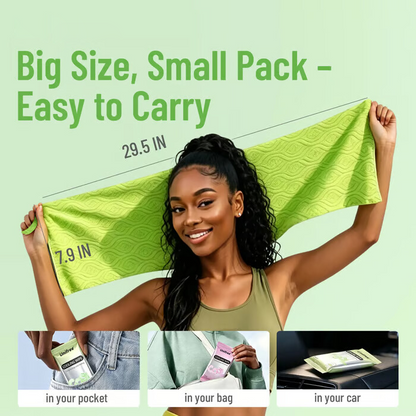 5-Pack Cooling Towels & XL Menthol Cooling Wipes for Summer Heat, Sports, Travel & Outdoor Relief