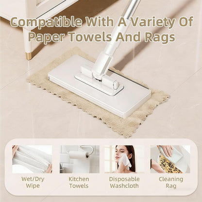 Mini Clip Mop with Rotating Head – Wet & Dry Cleaning Tool for Walls, Bathroom, Toilet Corners & Doors