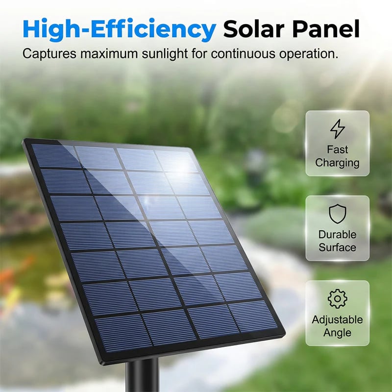 ☀️Solar Pond Aerator with Air Pump💨