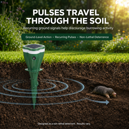 ☘️Outdoors Solar Powered Waterproof Screw Mole Repellent🌸