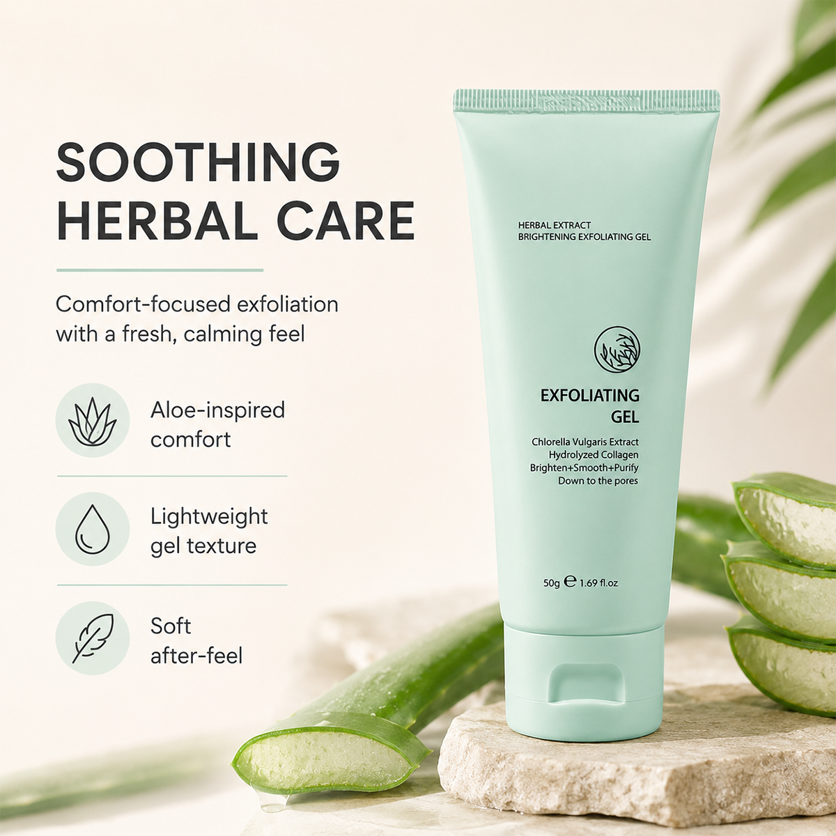 Gentle Exfoliating Gel – Deep Pore Cleansing & Herbal Formula
