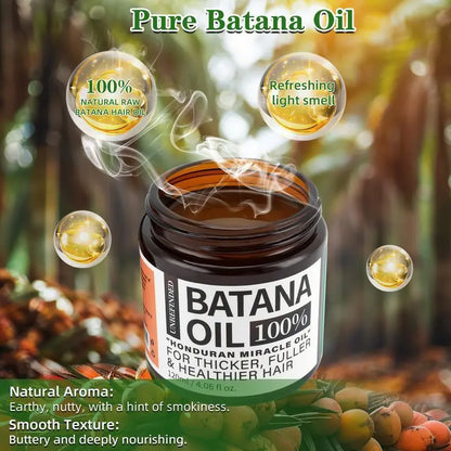 Unrefined Batana Hair Oil – Nourishing Scalp & Hair Care for Dry, Frizzy & Damaged-Looking Hair