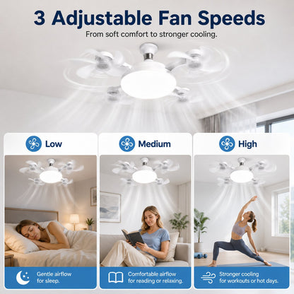 2026 New E27 Socket Ceiling Fan Light