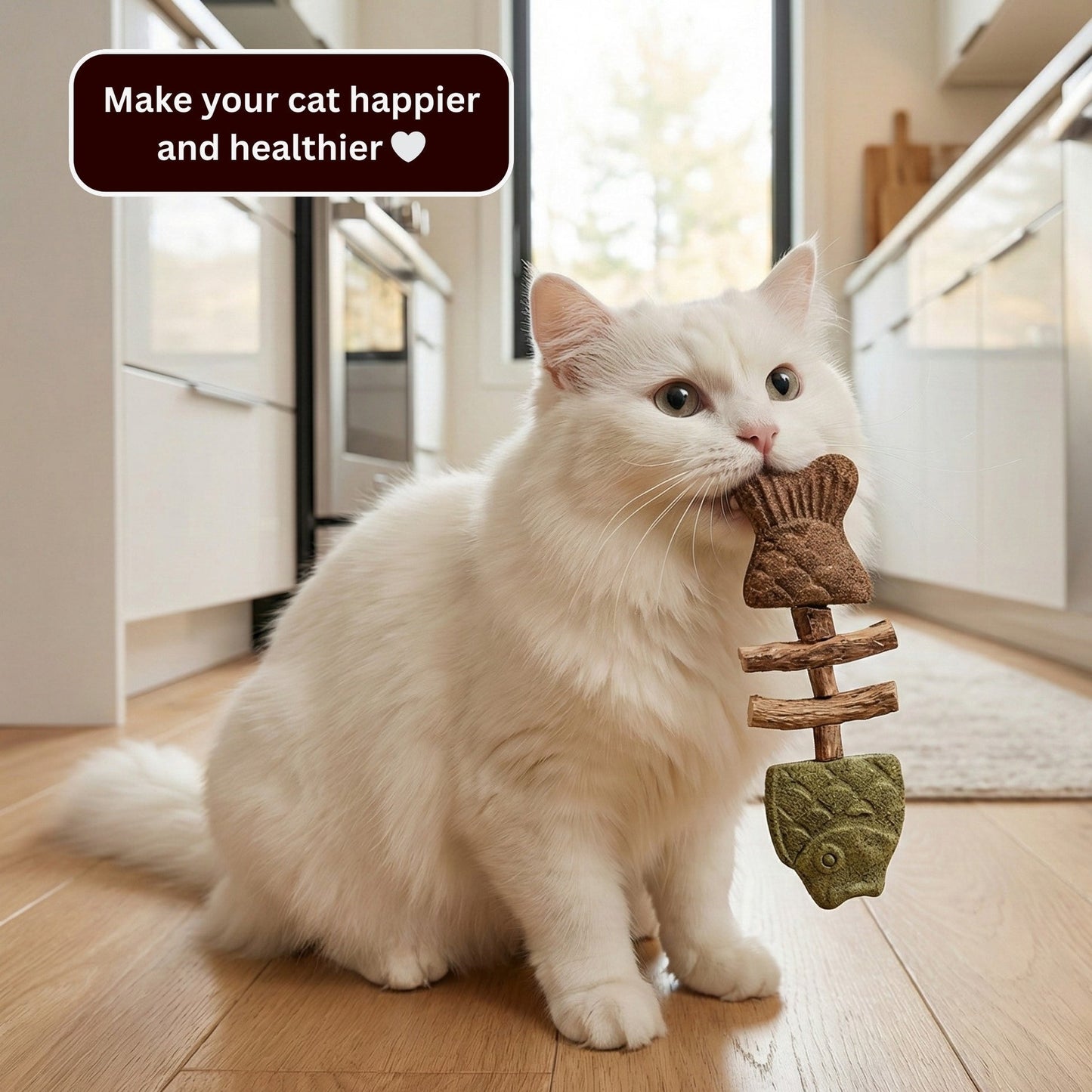 🐱Natural Catnip & Silvervine Chews – Healthy Chew Treats for Cats