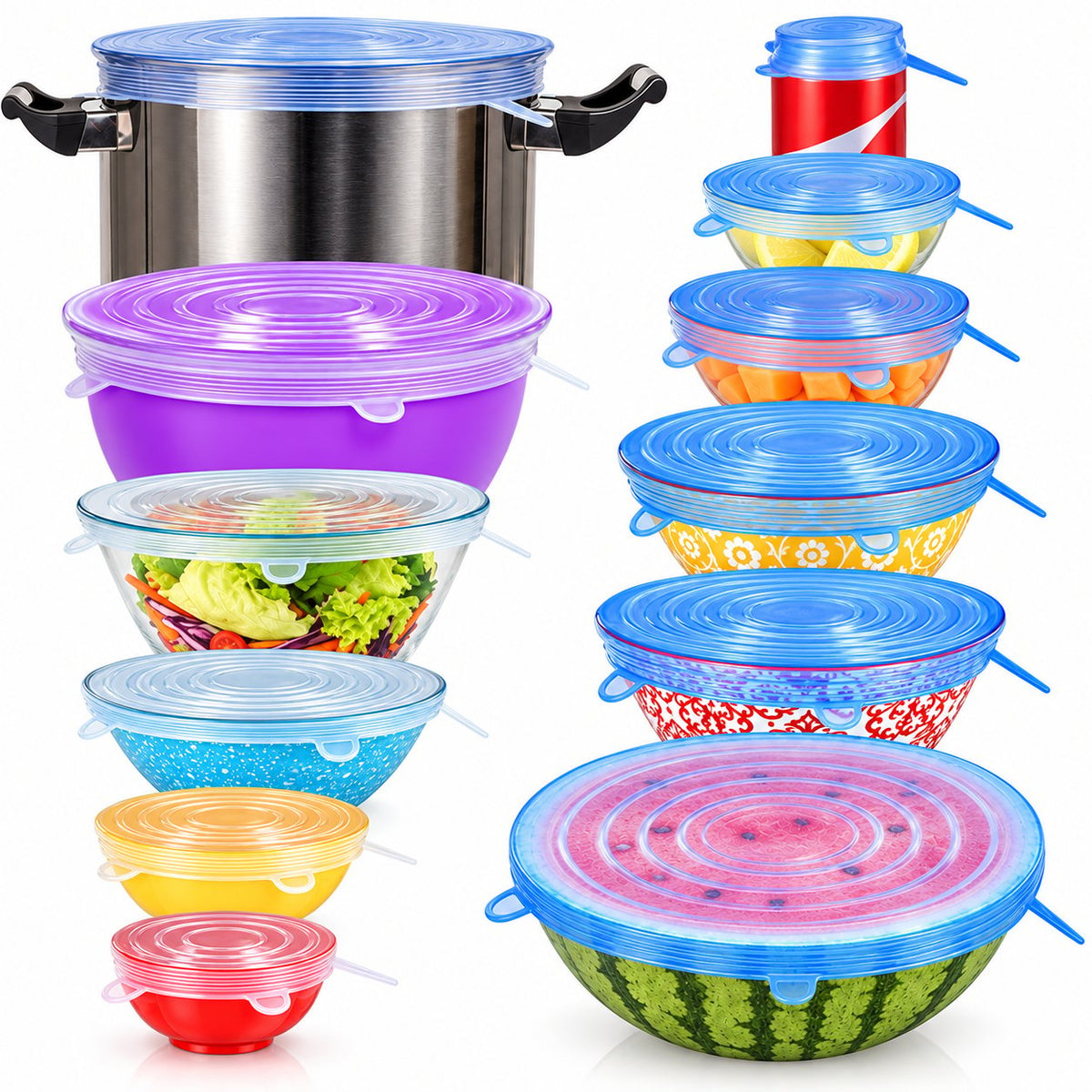 Reusable Stretch Silicone Food Covers – Flexible & Easy to Use