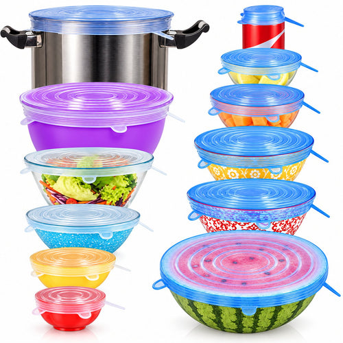 Reusable Stretch Silicone Food Covers – Flexible & Easy to Use