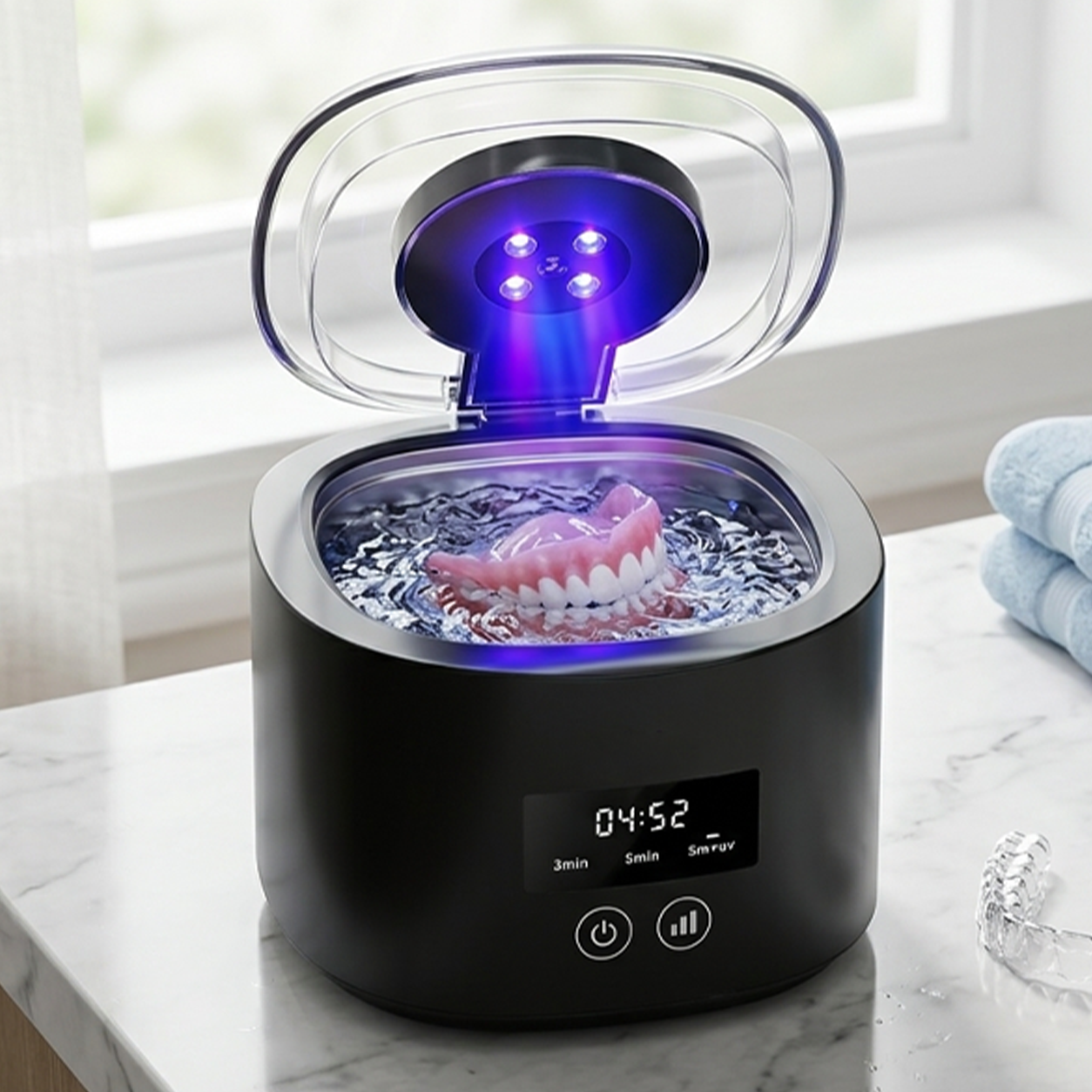 Ultrasonic Dental Cleaner – Deep Cleaning for Retainers, Aligners & Dentures