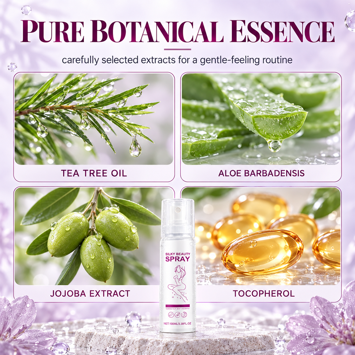 Remove Hair Painlessly Instantly! No-Sting Botanical Mist Spray