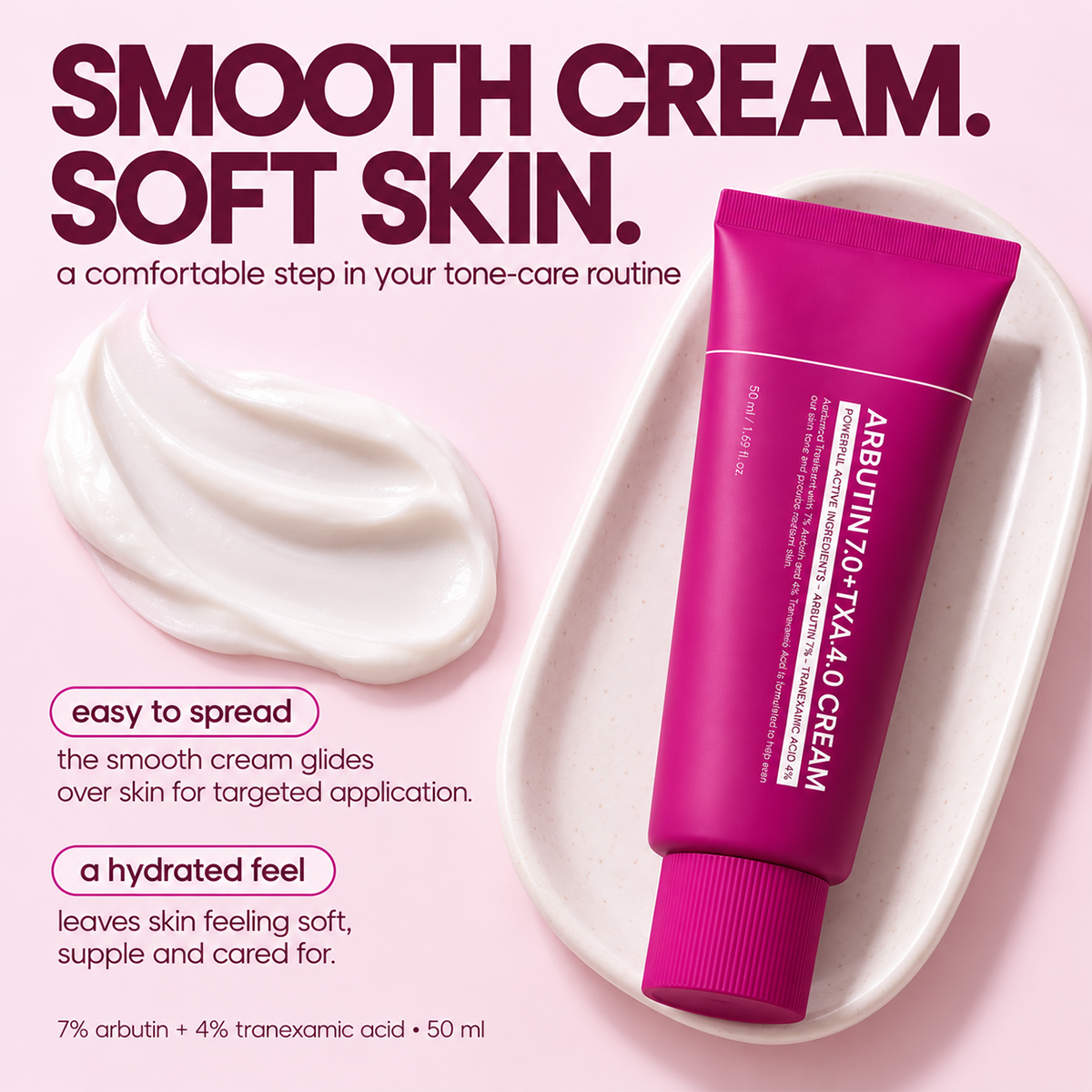 Arbutin 7% + Tranexamic Acid 4% Cream