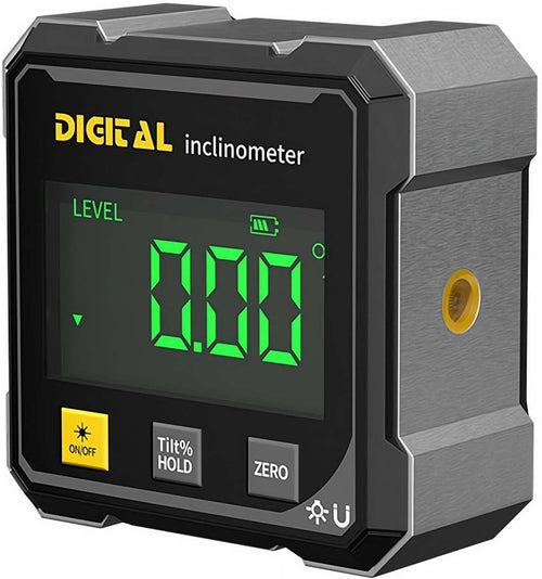 Digital Angle Finder, 4-Side Magnetic Gauge, Laser Inclinometer for Woodworking & Hanging