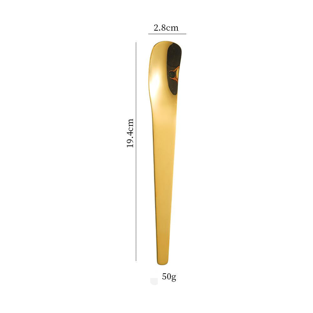 Stainless Steel Dessert Spoon – Long Ergonomic Handle for Easy Serving