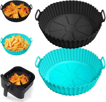 🔥 6-Piece Silicone Air Fryer Baking Tray Set – Non-Stick, Reusable & Easy to Clean