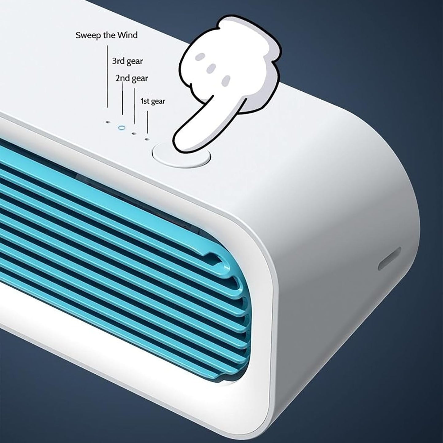 【90S Cool Down the Whole Room】Tower Fan Standing and Lying Down Air Conditioner