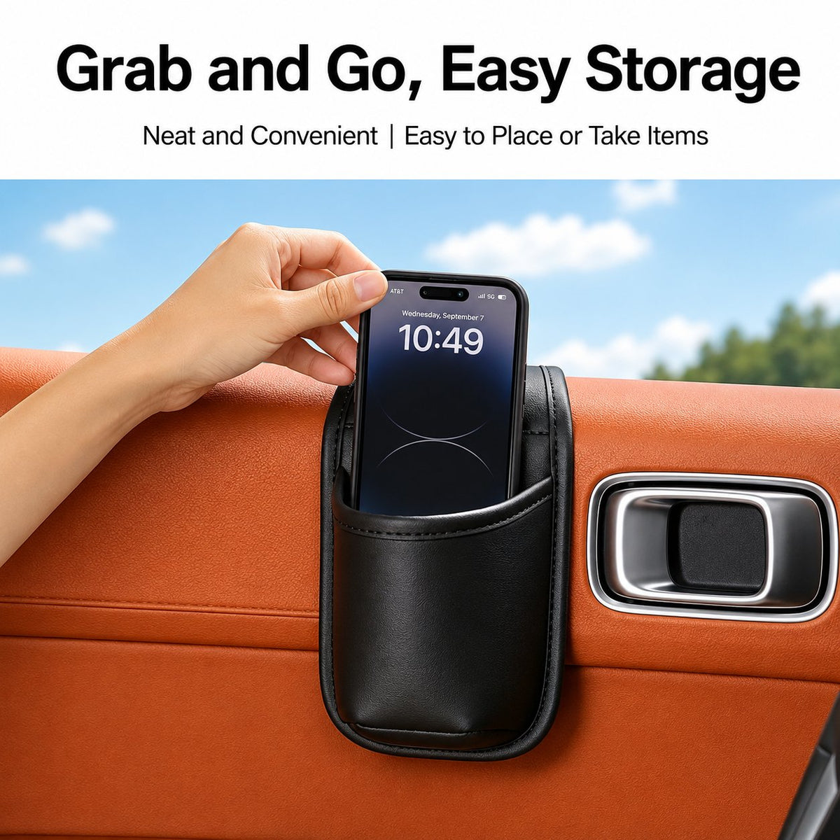Premium Dual-Layer Car Door Storage Pocket